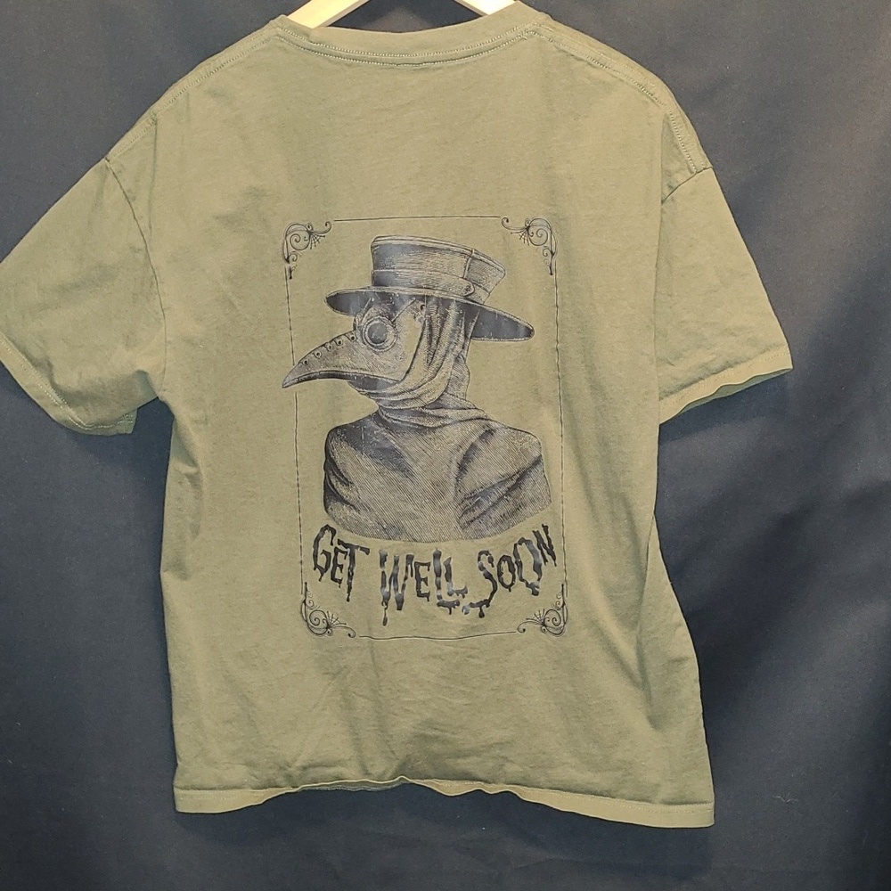 Steampunk Pestilence Occult Goth Gothic Tee PLAGUE DOCTOR "Get Well Soon!"